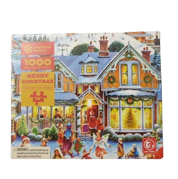 The Christmas puzzle Merry Christmas 1000 piece jigsaw puzzle new - Picture 1 of 2